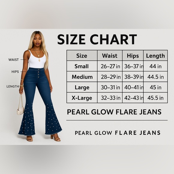 Pearl Glow Flare Jeans - Picture 12 of 12